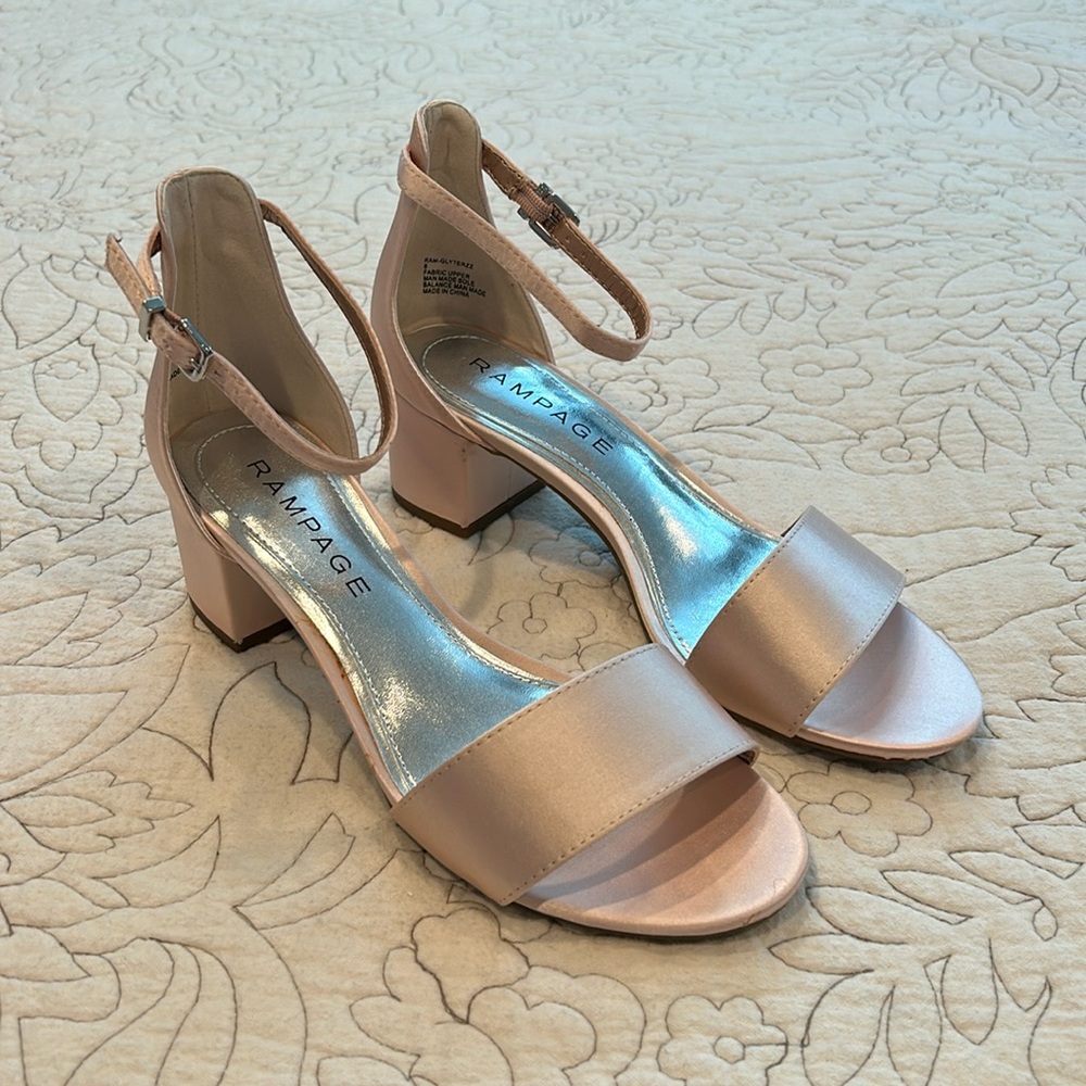 Rampage Glyterzz Pink Satin High Heels